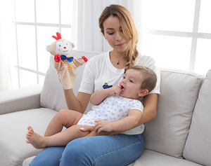 Marionetas de mano <span class=keywords><strong>para</strong></span> bebés, animales de dibujos animados, mono, pato, Rana, juguetes de peluche <span class=keywords><strong>para</strong></span> niños, muestra gratis - Product Image 6