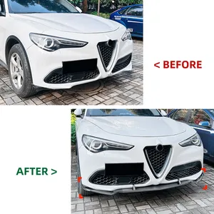 Pour Alfa Romeo Stelvio 2017-2025 – Lame de protection inférieure de pare-chocs avant, diffuseur, kit carrosserie, accessoires extérieurs automobiles - Product Image 2