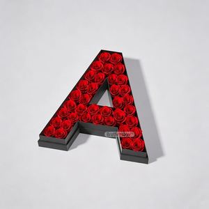 Boîte en forme de lettre biodégradable faite à la main FX, design personnalisé, boîte cadeau rigide de forme irrégulière pour fleurs - Product Image 5