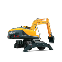 Excavatrice utilisée de pelle rétro de moteur de l'excavatrice 124KW Cummins de roue de Hyundai R210W-9T de la bonne condition 2023 grande utilisée