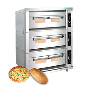 فرن تجاري صناعي بثلاث طبقات و15 صينية كهربائي أو غازي لخبز الكعك والخبز - لمعدات المخابز جديد للدقيق والماء - Product Image 1