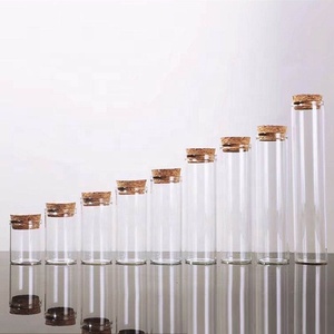 Venta al por mayor de tubos de ensayo de vidrio transparente personalizables con tapa de corcho para almacenamiento de dulces, granos, especias y <span class=keywords><strong>cocina</strong></span> (serigrafía) - Product Image 4