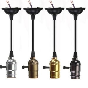 <span class=keywords><strong>Douille</strong></span> de lampe suspendue rétro <span class=keywords><strong>E27</strong></span>, vintage, tailles colorées, de haute qualité, <span class=keywords><strong>support</strong></span> de lampe avec interrupteurs en laiton Antique - Product Image 1