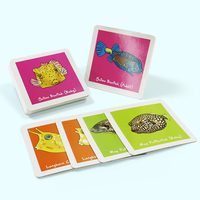 Cartes mémoire éducatives personnalisées imprimées avec des motifs recyclés, jeu de table portable pour enfants