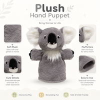 Marionnette interactive en peluche douce de 25 cm, jouet animal personnalisable pour enfants et adultes, pour les tout-petits de 2 ans et plus