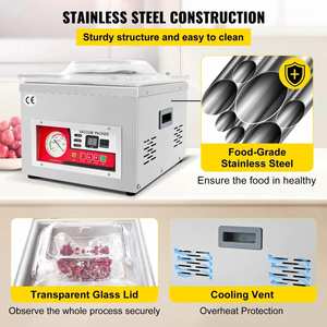 Machine de mise sous vide Yunqingtech pour aliments, scelleuse sous vide pour produits agricoles, machine d'emballage pour saucisses, sacs de mise sous vide pour aliments - Product Image 5