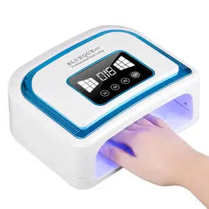 BLUEQUE nail dryer 120W UV LED nail lamp with smart automatic sensor digital display 4 timer for curing polish gel