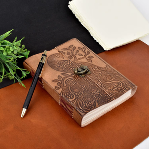 Compre el diario TC Peacock con estilo vintage, hecho a mano con cuero repujado. Diario TC Peacock en venta por exportadores. - Product Image 5