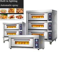 Four à gaz commercial personnalisé à 3 niveaux et 6 plateaux, commandé par bouton avec affichage LED et protection contre la surchauffe pour boulangerie