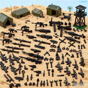 ミニ火器銃と武器ピストルビルディングブロックミリタリーフィギュア武器セットプラスチック軍兵士用 - Product Image 4