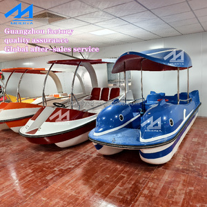<span class=keywords><strong>Dolphin</strong></span> Electric Boat Hot New Design para niños Autodrenaje Fibra de vidrio Material de acero Equipo de juego de agua para parques - Product Image 4