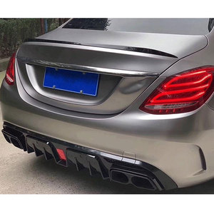 Diffuseur arrière de qualité avec embouts d'échappement pour Mercedes Classe C W205, amélioration du diffuseur 2015-2021 - Product Image 5