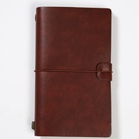 Carnet de notes rétro A5 en papier écologique avec couverture en cuir PU, design imprimé, couleur personnalisée, logo personnalisé, reliure à feuilles pliées