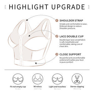 Ladymate ODM/OEM Corsets Supérieurs pour Femmes, Soutien-Gorge à Long Décolleté Sans Armature, Posture, Grande Taille - Product Image 5