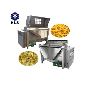 KLS otomatis penggoreng keripik kentang makanan ringan mesin makanan Batch fryer keripik kentang Fryer