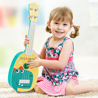 1-2 Children's Simulation Instrument Mini Four Strings Toy Guitar Can Play Enlightenment Music Toys Musical Instrument Toys