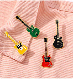 Épinglette en émail doux en forme de guitare électrique colorée, épingles à revers de guitare, <span class=keywords><strong>broche</strong></span> - Product Image 4