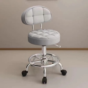 Wholesale Adjustable Hydraulic Round Roller Pedicure Stool Chair With Wheels Beauty Salon Technician Massage Table Living Room - Product Image 6