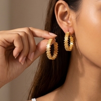 Accessoires: Elegante und luxuriöse unregelmäßige C-förmige Design-Ohrringe, vielseitig und hochwertig, elegante Ohrstecker.