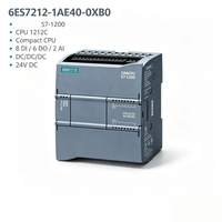 6ES7212-1AE40-0XB0, para PLC Siemens, controlador compacto SIMATIC S7-1200 CPU1212C, PLC PROFINET dual de 8DI+6DO+2AI, SPS, E/S distribuidas