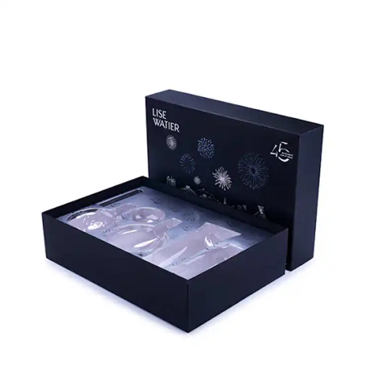 Custom Black Color Printing Cuboid Shape Cardboard Shoe Shipping Box With Lid