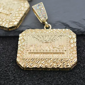 Wholesale Last Supper Religious Gold Plated 18k Gold Pendant Hip Hop Pendant