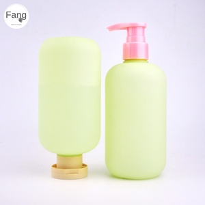 HDPE Soft Material Frosted <strong>Feel</strong> Fluffy Matte Empty Bottle Green Big Head Flip Cap Pressed Lotion Face Cream Face Mask Eye Cream - Product Image 3