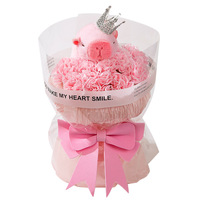 Boîte cadeau de fleurs de savon Capybara Rose, fleur de bain parfumée pour cadeau d'anniversaire