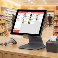 Sistema POS Táctil Todo en Uno GSAN de 15 Pulgadas, Caja Registradora para Soluciones Comerciales de Supermercados