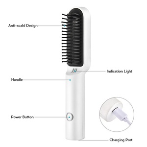 Cepillo Alisador de Barba Profesional 2024 de Gran Venta, Peine Eléctrico Calentador para Alisar el Cabello con Aniones - Product Image 6