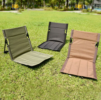Chaise de camping pliante confortable à dossier haut, siège de détente portable pour la plage, le jardin et les concerts