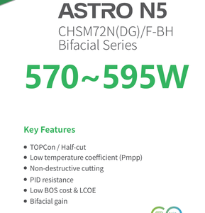 Astronergy CHSM72N(DG)/F-BH 590W Precio Directo de Fábrica Sistema Solar Fotovoltaico Mono, Stock en la UE, Envío Rápido CHSM72N(DG)/F- - Product Image 1