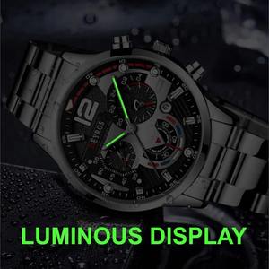 Montre Homme de Mode de Luxe en Acier Inoxydable, Montre-Bracelet à Quartz, Calendrier Lumineux, Montre Décontractée d'Affaires pour Hommes, Reloj Hombre - Product Image 3