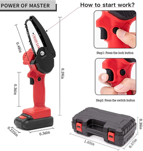 Mini motosega 4 pollici senza fili aggiornato, <span class=keywords><strong>Super</strong></span> leggero e potente palmare Mini motosega per albero di taglio del legno Trimmi - Product Image 3