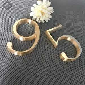Letras cepilladas personalizadas de latón macizo, letrero de Metal decorativo con grabado láser de fábrica - Product Image 1