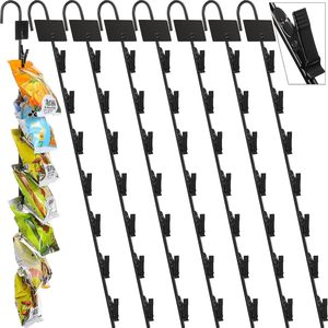 Factory Wholesale Black Metal Single <b>Strip</b> Hanging Holder Display Display <b>Strip</b> Rack with 12 Clips - Product Image 5
