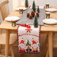 Chemin de table réutilisable et durable pour décorations de Noël, rouge et blanc, motif flocon de neige, pour fournitures de fêtes et décorations de Noël