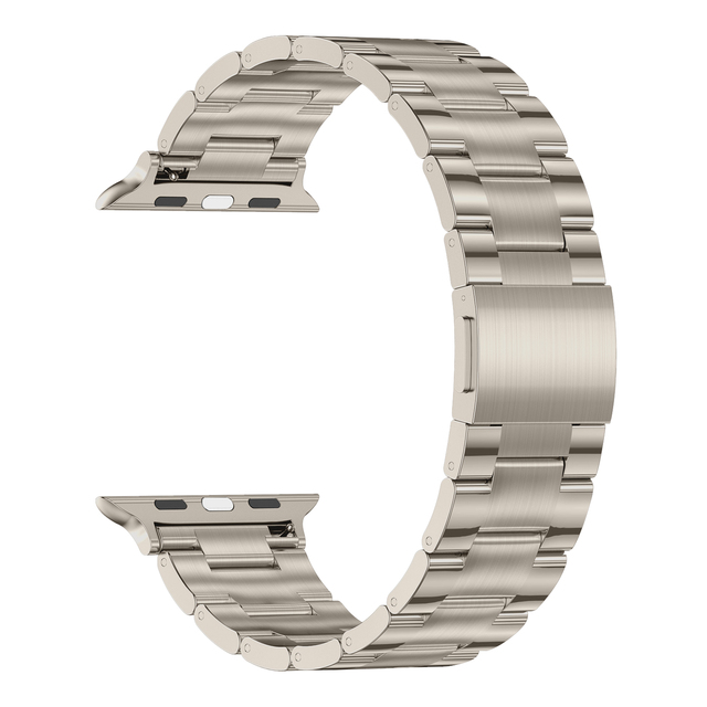 Titanium Metal Watch Band for Apple Watch Ultra Series 9 8 7 6 41mm 45mm 49mm Luxury 3 Links Magnetic Clasp Smart Watch Band