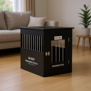 Cage pour chien WIRD en bois d'ingénierie 21,7x31,5x26,8 po – Maison moderne pour animaux de compagnie, mobilier d'intérieur - Product Image 2