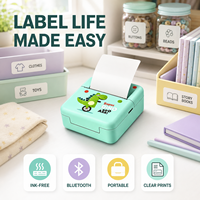 Printer Label Termal Mini Portabel, Pembuat Stiker Nirkabel untuk Label Harga, Penggunaan Rumah Kantor Pintar, OEM Kustom