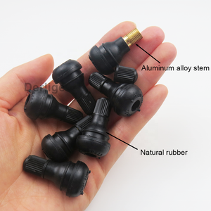 Valves de pneu <span class=keywords><strong>TR412</strong></span> à trous de jante sans chambre à air 0.453 pouces 11.5mm, tige de <span class=keywords><strong>Valve</strong></span> de pneu en caoutchouc noir court à encliqueter - Product Image 4