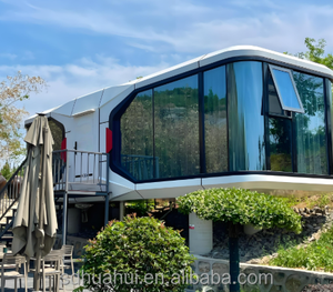 Maison conteneur en acier, Villa capsule, Cabane Apple extérieure, Hôtel de couchage, Cuisine portable, Maison préfabriquée autonome à énergie solaire - Product Image 1