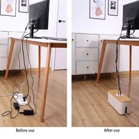Boîte de gestion des câbles en plastique ABS, organiseur de multiprises, boîte de rangement pour câbles de bureau, pour la maison et le bureau
