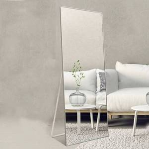 Miroir mural décoratif de grande taille pour chambre à coucher contemporaine, cadre en alliage d'aluminium noir de luxe tendance 2025, salon - Product Image 1