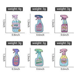 Toptan renkli anksiyete sprey emaye pimleri karikatür yaratıcı deterjan sprey yaka rozetleri sırt çantası şapka dekoratif broşlar - Product Image 6