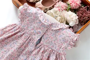 C077682pcs夏の新生児服セット女の子スモックドレス手作りフリル綿子供服子供卸売