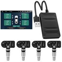 TPMS Android Bluetooth 2 en 1, Sistema de Monitoreo de Presión de Neumáticos Interno de 433MHz con USB, Pantalla en Aplicación Móvil