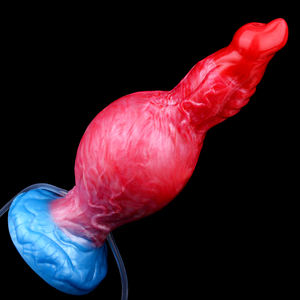 9 ''<span class=keywords><strong>Valla</strong></span> Knot Horse Dildo Skin morbido Silicone gonfiabile Squirting anale Plug per adulti flirt gioco masturbatore giocattolo del sesso - Product Image 4