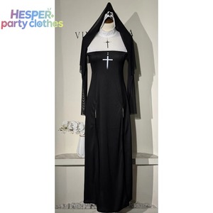 Costume de nonne HESPER pour femme adulte, personnage Echo, pour cosplay d'Halloween avec croix, en polyester, pour le film Far From Home - Product Image 3