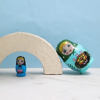 Vente en gros usine Matryoshka russe 5 couches Fille à gros ventre Artisanat en bois Cadeau de voyage Décoration Transfrontalier Moderne Simple